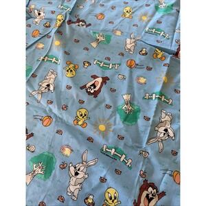 Baby Looney Tunes Vintage Fabric 2000 Warner Bros Nursery 44x38 Taz Tweety Bugs